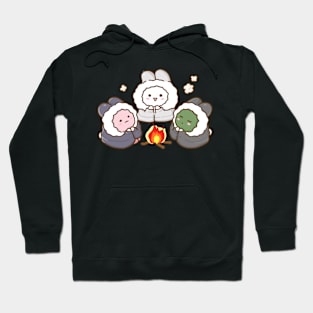 Bunnies Sitting on a Bonfire Hoodie